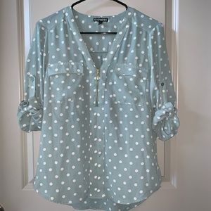 Express Tiffany Green Blouse